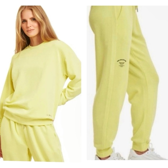 🆕 PSK COLLECTIVE Matching Set! Canary Yellow Sweatshirt & Matching Joggers Sz 2X - Picture 1 of 8
